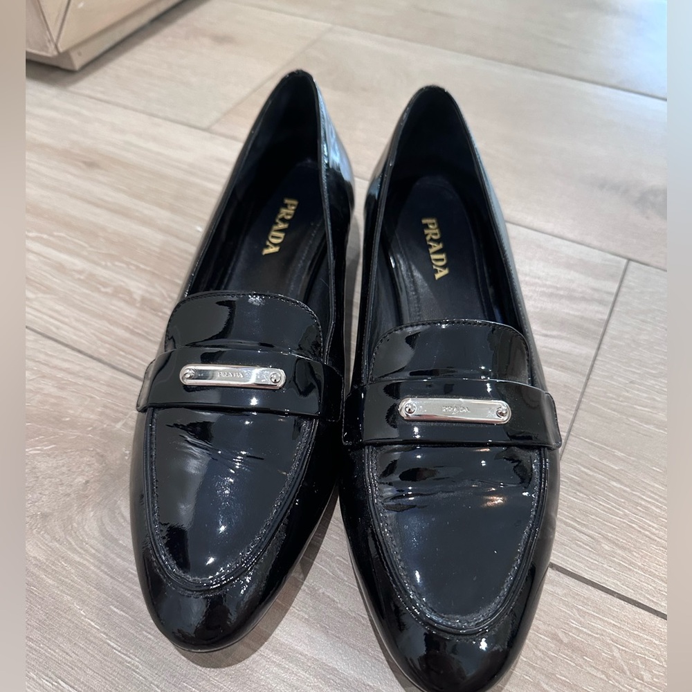 Prada patent leather loafers